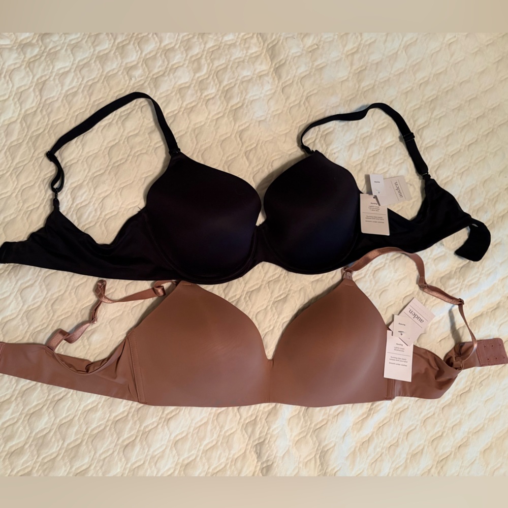 BUNDLE:  Auden Black and Mauve Nursing Bras Set